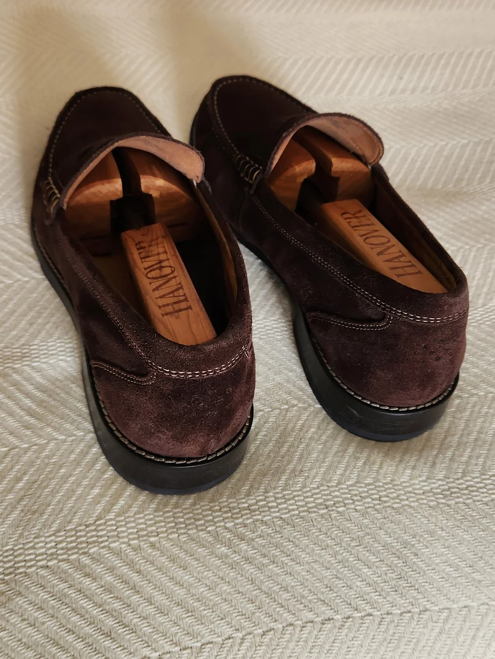 Cole Haan Men's Brown Suede Penny Loafers